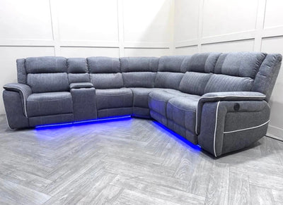 NEO tech fabric electric reclining corner sofa