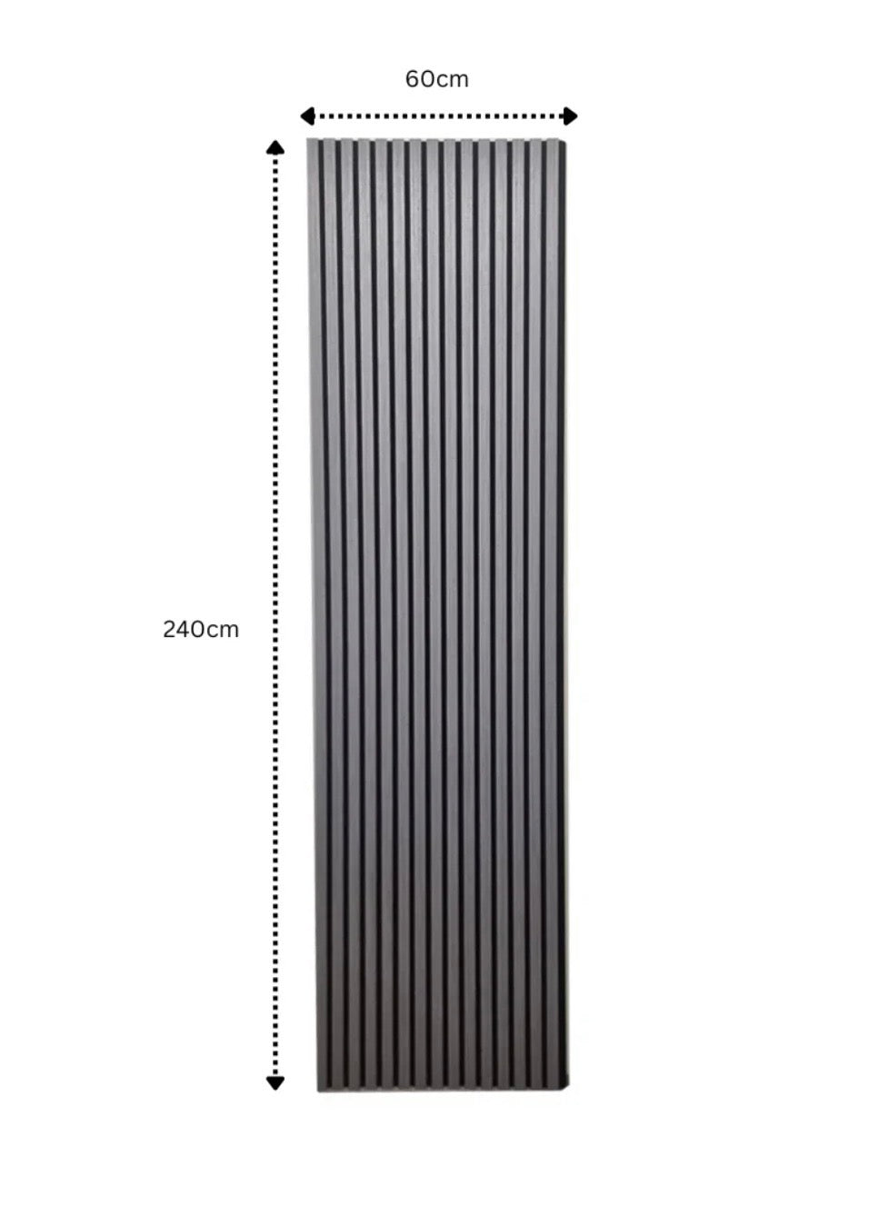 Walnut premium acoustic slatted wall panels 240cm by 60cm – DITA LIVING