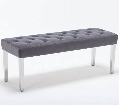 Cambridge plush velvet bench 3 colours available