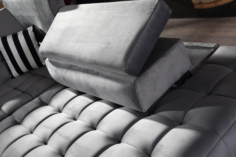 Amalfi plush velvet corner sofa